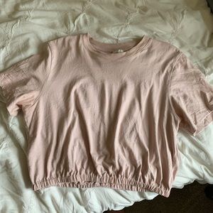 Vici Dolls Wilfred pink cropped tee